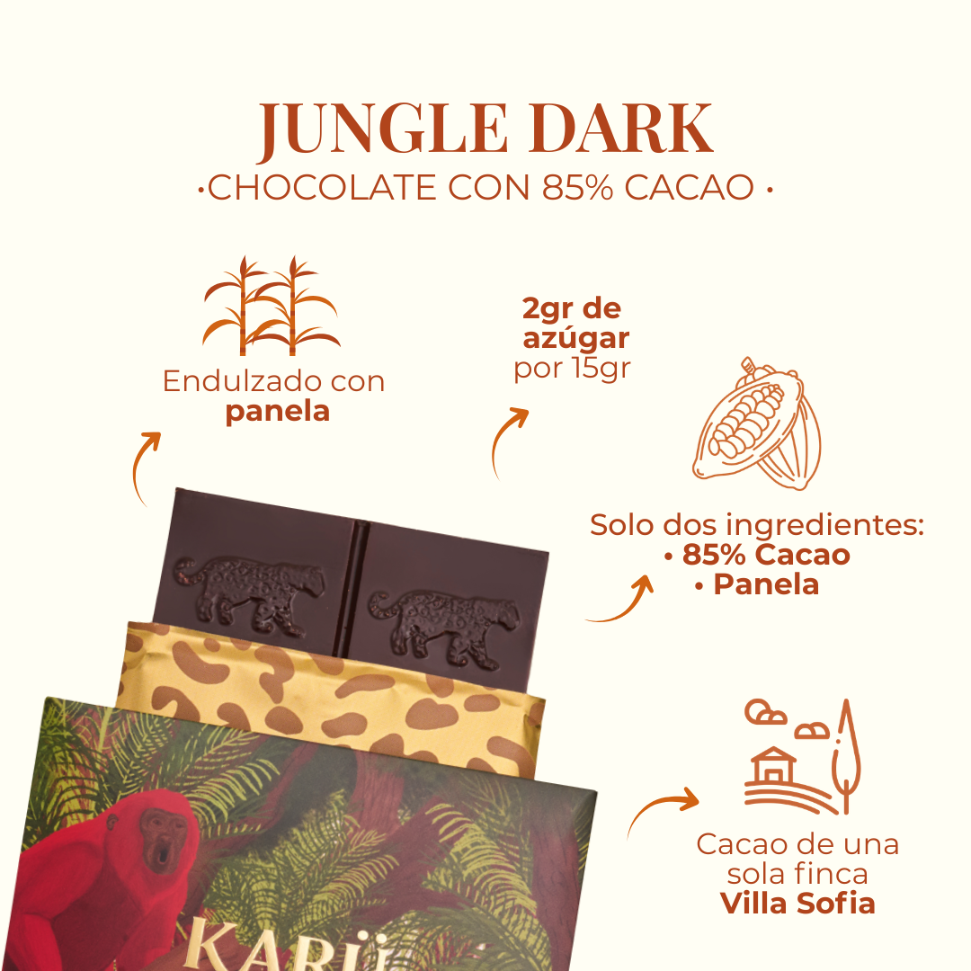 Chocolate Karü Jungle Dark, chocolate oscuro 85% de Córdoba